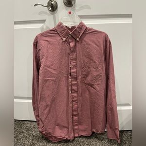 Izod Casual Button Down Shirt in Burgundy
